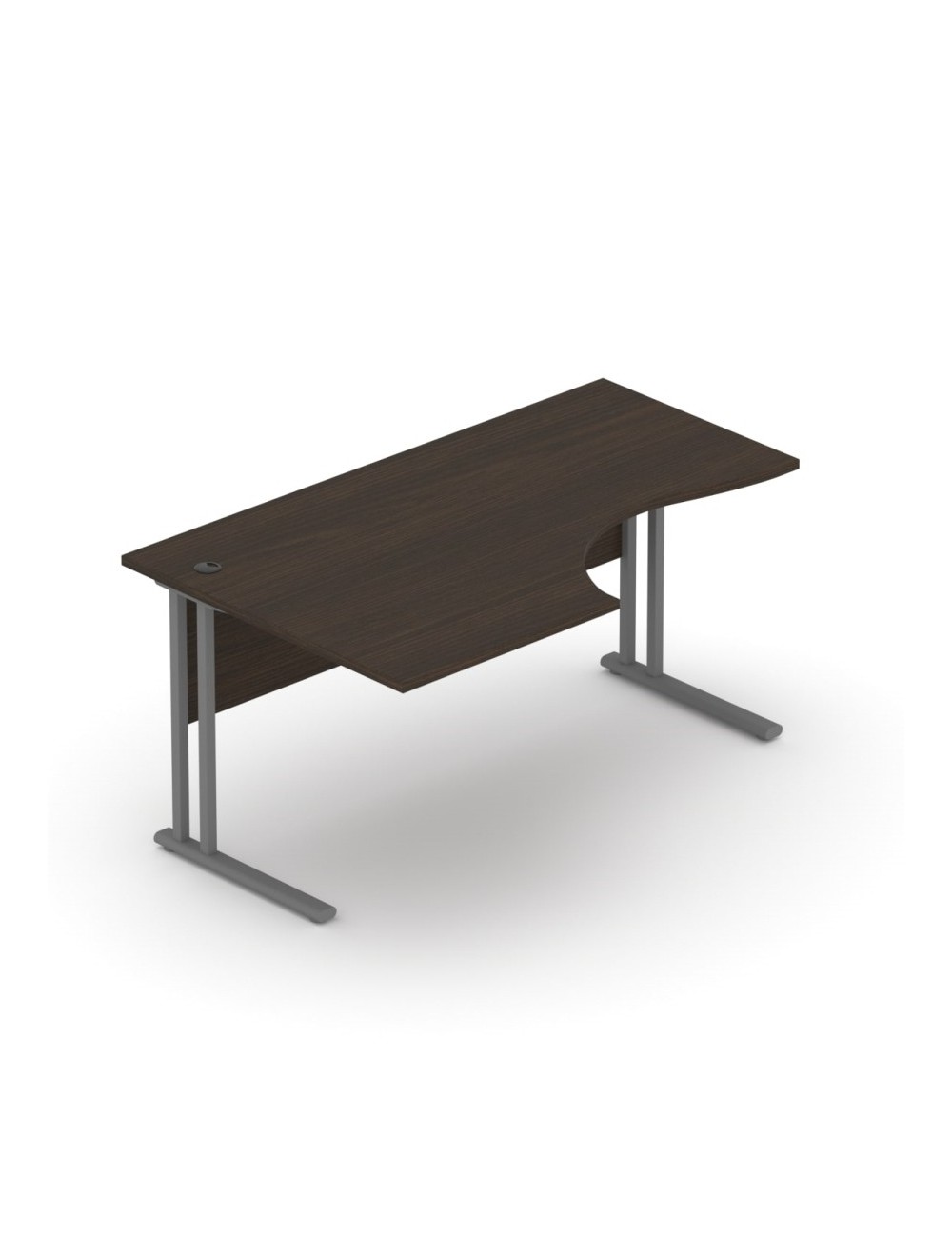 Biurko do biura 136x100 cm, narożne, na stelażu, wenge/antracyt | MBBK 13 L