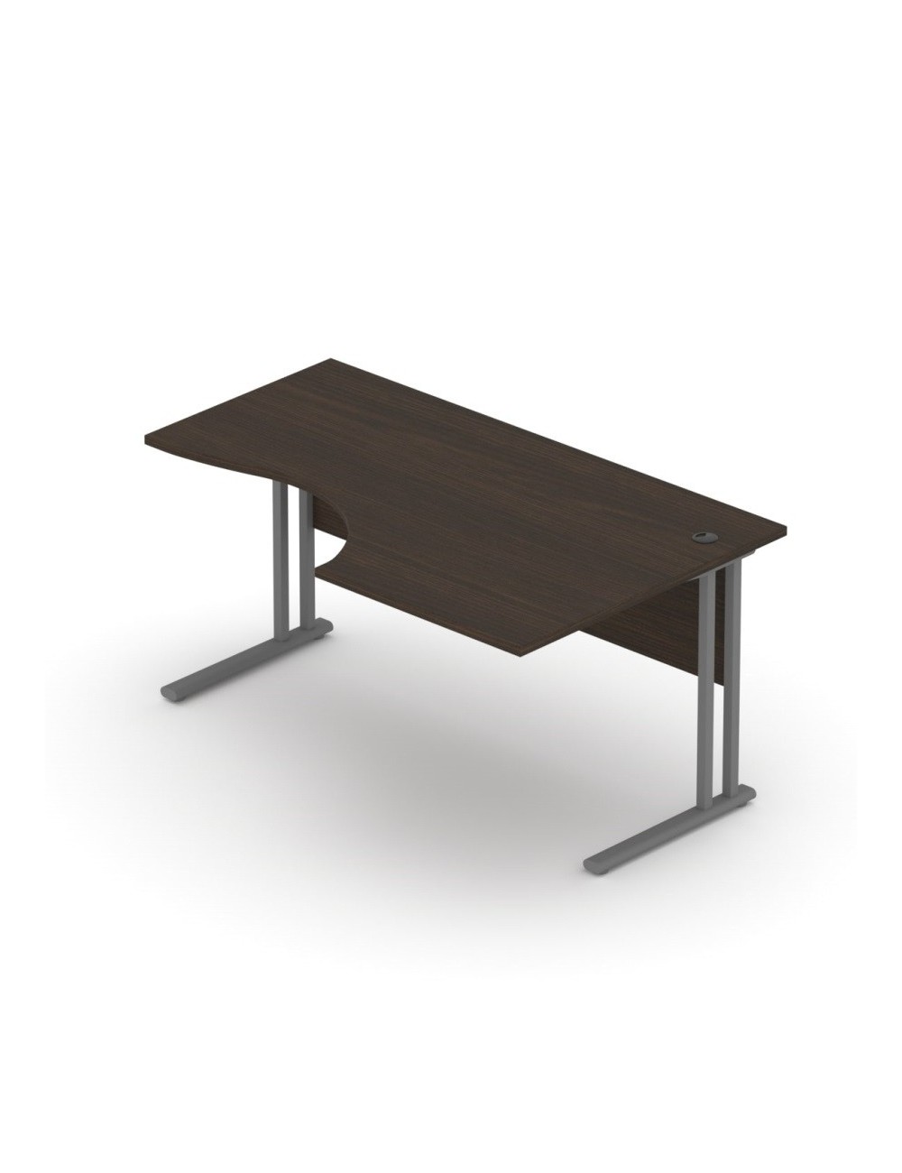 Biurko do biura 160x100 cm, narożne, na stelażu, wenge/antracyt | MBBK 16 P
