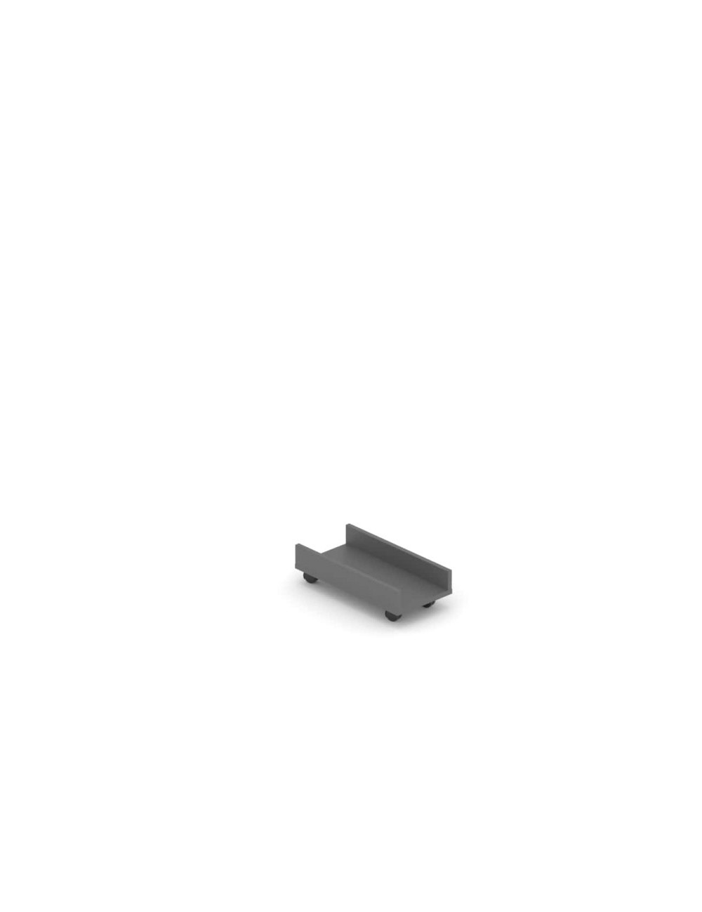 Podstawka pod PC, 25x50 cm, mobilna, kolor antracyt | MBA 2 Podstawka pod PC, 25x50 cm, mobilna, kolor antracyt | MBA 2