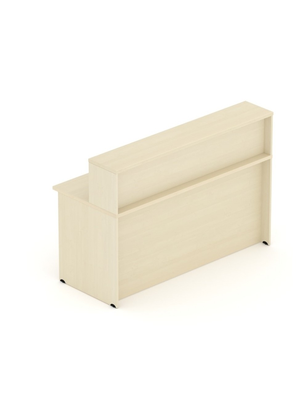 Lada do recepcji 80x70 cm, prostokątna, z nadstawką, kolor klon | MLW 08 Lada do recepcji 80x70 cm, prostokątna, z nadstawką, kolor klon | MLW 08