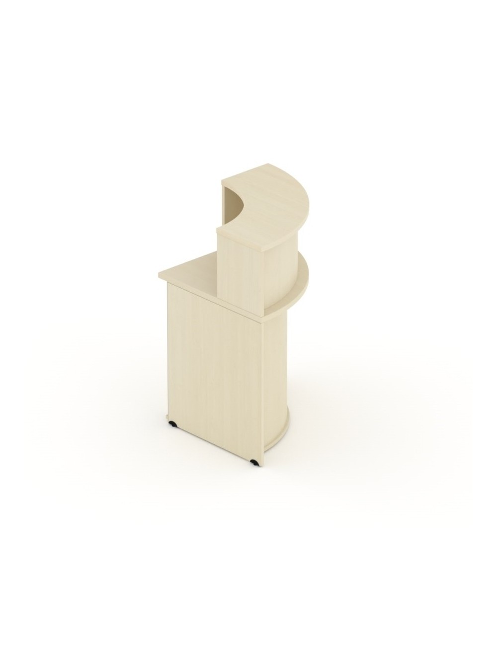Lada do recepcji 70x70 cm, narożna, z nadstawką, kolor klon | MLRW 90 Lada do recepcji 70x70 cm, narożna, z nadstawką, kolor klon | MLRW 90
