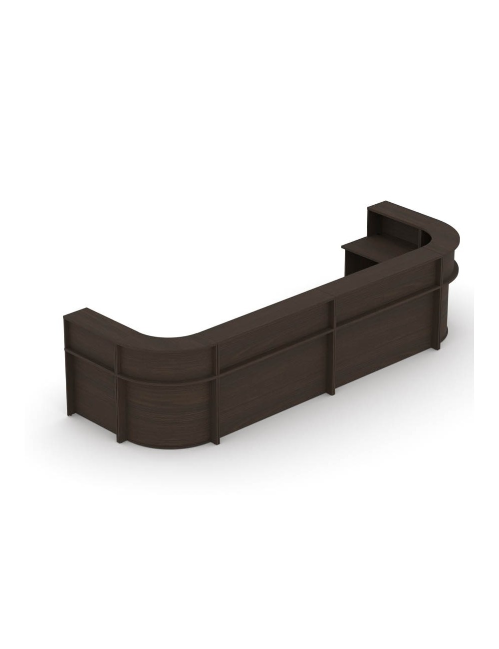 Lada do recepcji 380x150 cm, modułowa, kolor wenge | ML Z2 Lada do recepcji 380x150 cm, modułowa, kolor wenge | ML Z2
