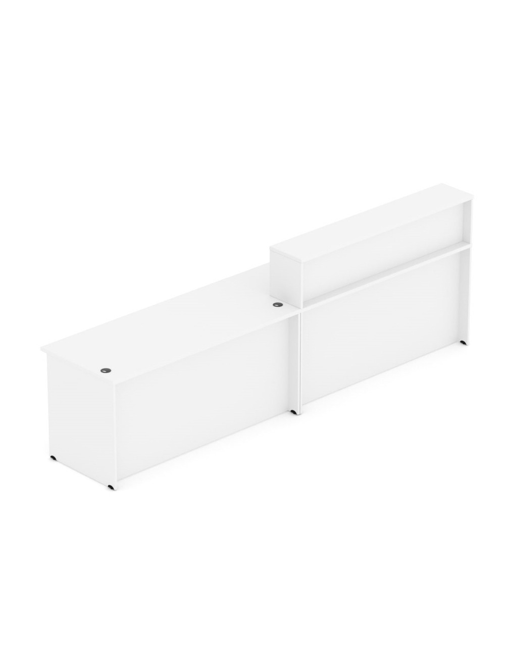 Lada do recepcji 240x70 cm, modułowa, kolor biały | ML Z3