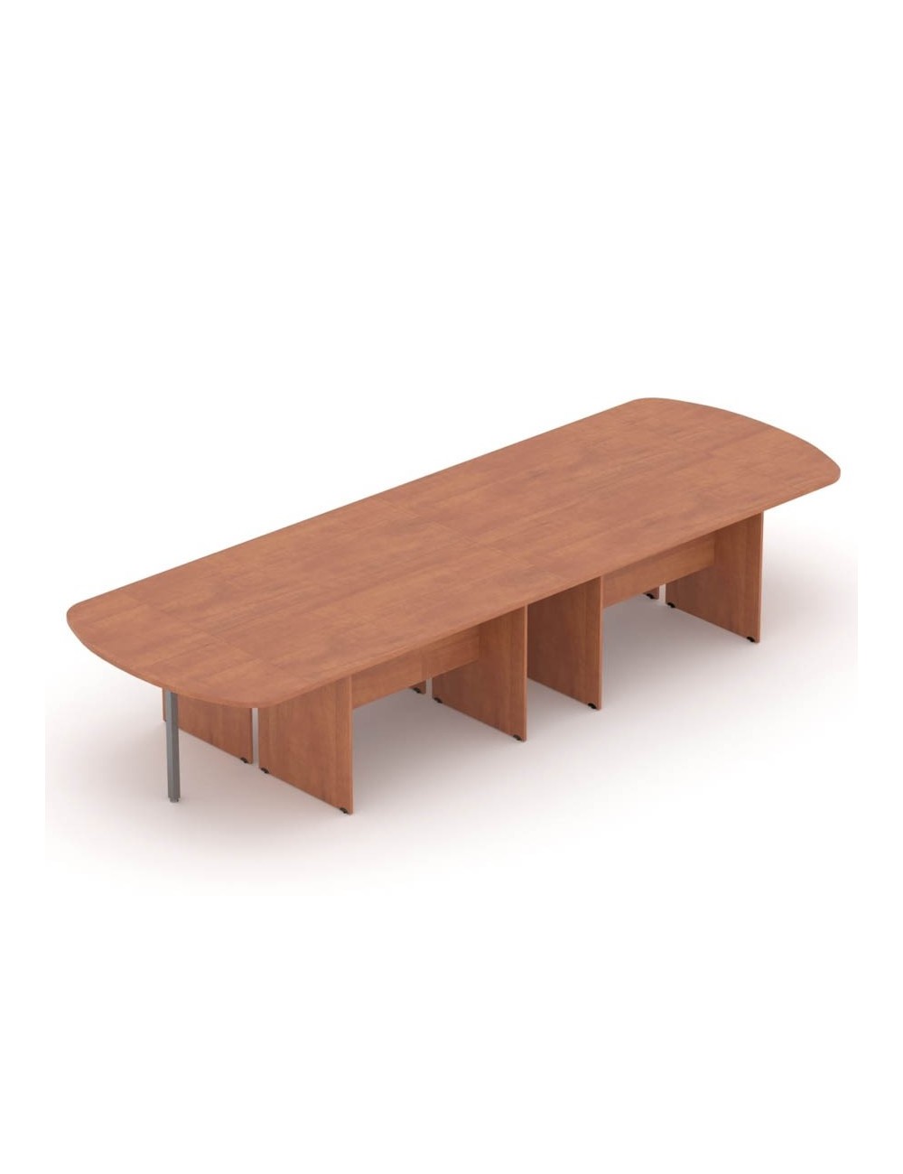 Stół do sali konferencyjnej, 400x140 cm, owalny, z przystawką, kolor calvados | MBK Z1