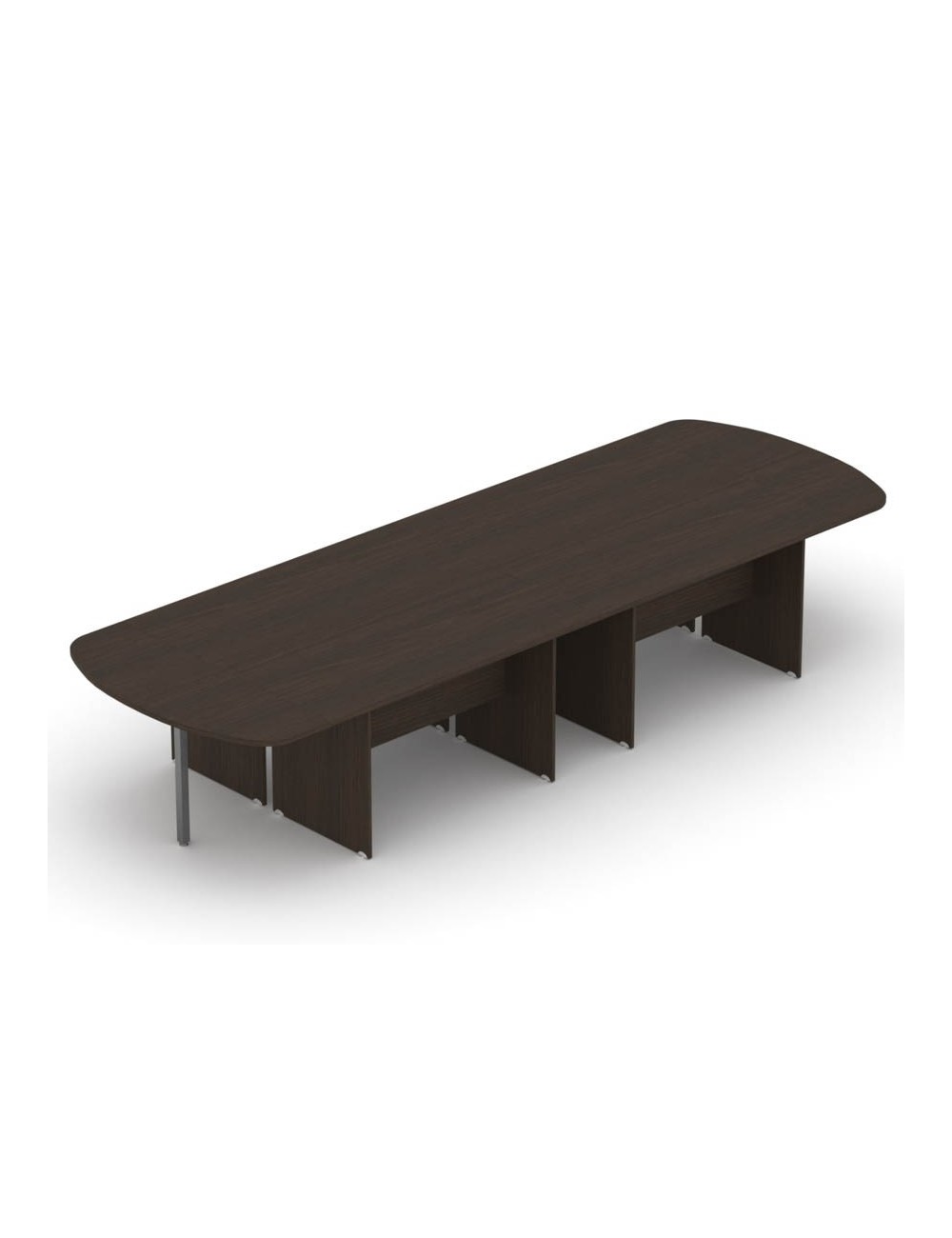 Stół do sali konferencyjnej, 400x140 cm, owalny, z przystawką, kolor wenge | MBK Z1 Stół do sali konferencyjnej, 400x140 cm, owalny, z przystawką, kolor wenge | MBK Z1
