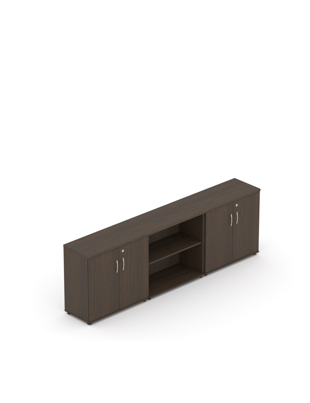 Szafa aktowa do gabinetu, 76x240 cm, z otwartą witryną, kolor wenge | MGS Z9